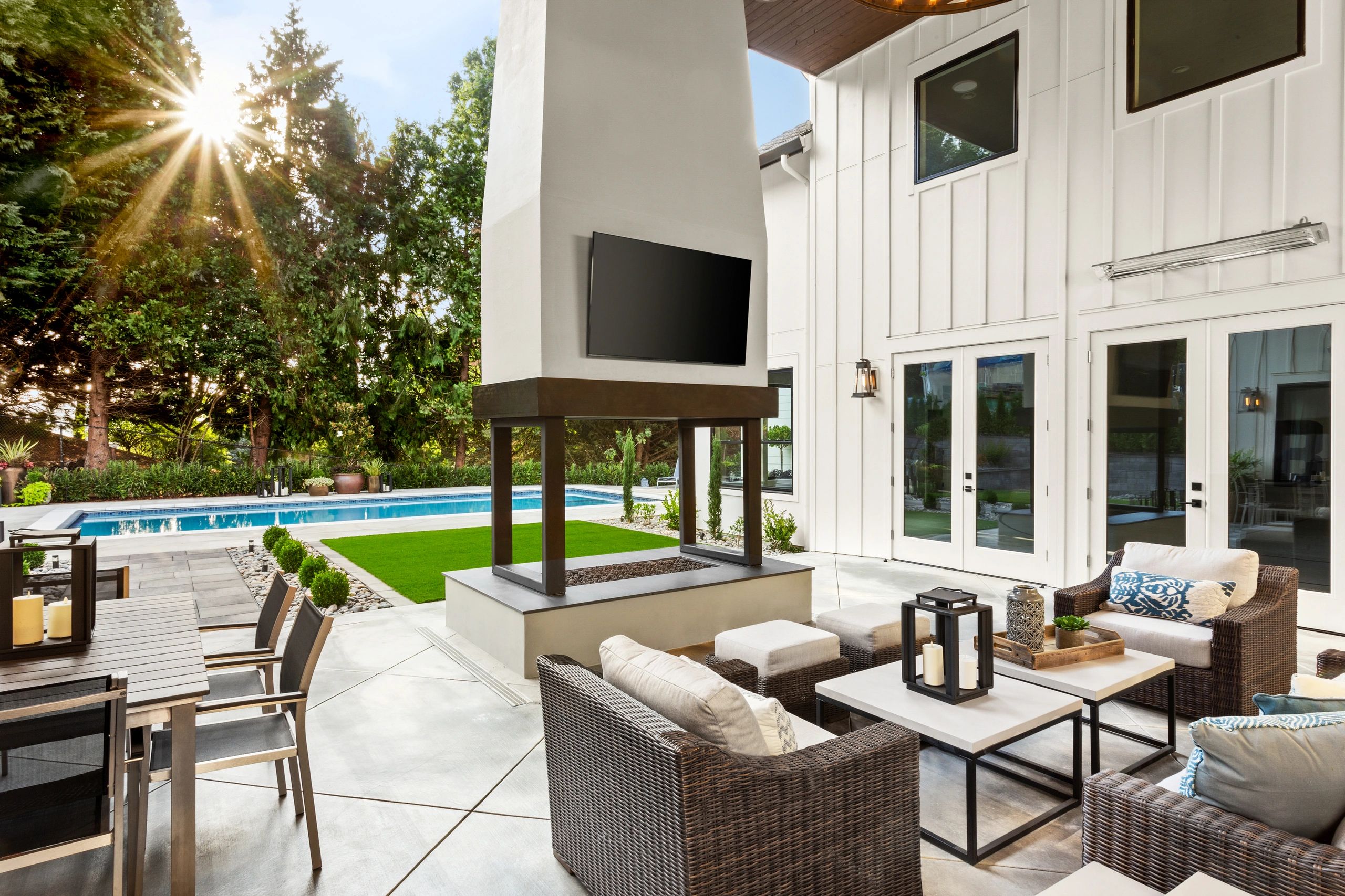 luxury backyard outdoor living